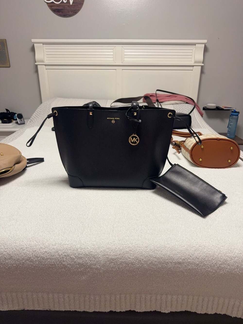 Michael Kors Voyager East West Saffiano Leather Tote Bag with Pouch